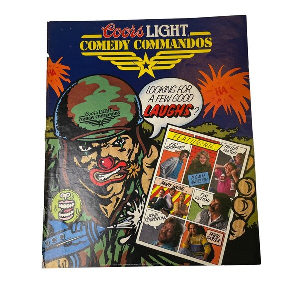 Coors Light Beer Comedy Commandos 1988 Vintage Print Ad Advertisement u - Picture 1 of 5